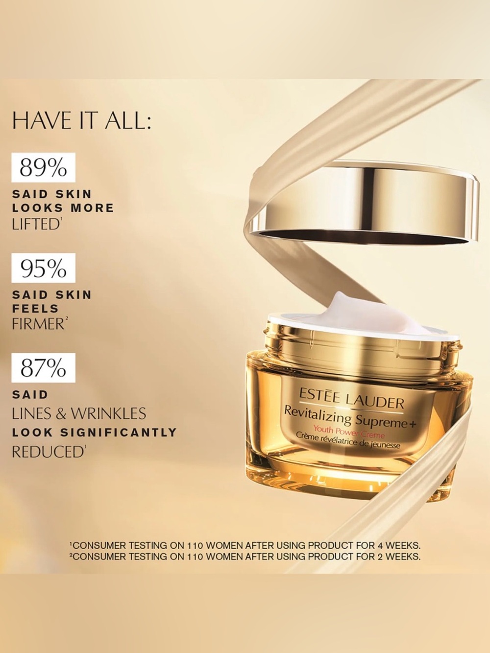 Estee Lauder Revitalizing Supreme+ Moisturizer Youth Power Crème - Picture 3 of 4